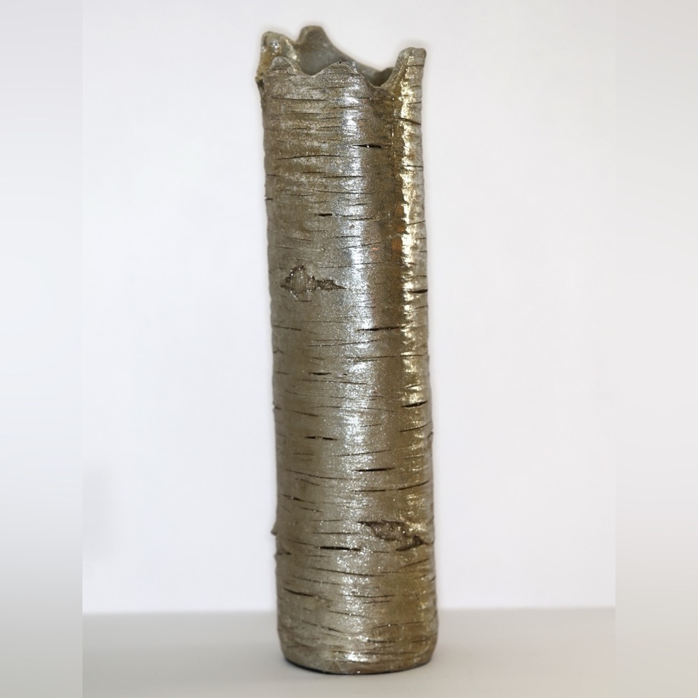 At Home Silver Birch Trunk Vase - Neutral Home Art